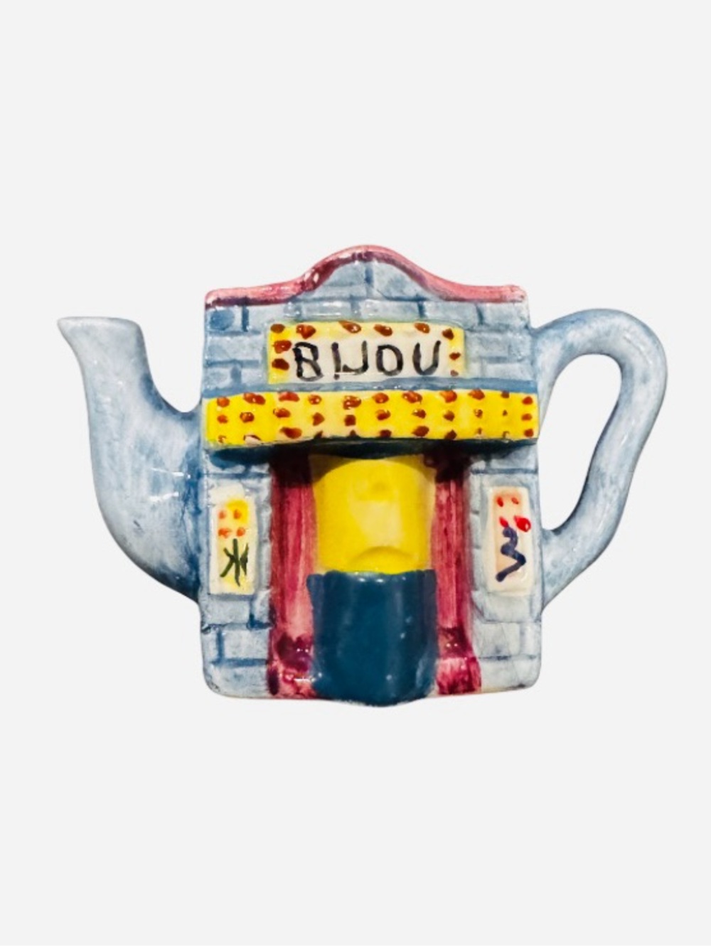 Red Rose Miniature Teapot Bijou Theatre Collectible 1997